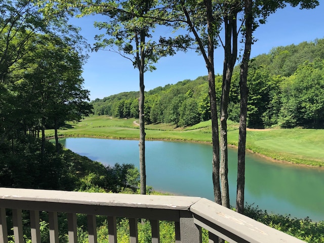 view of property view of water