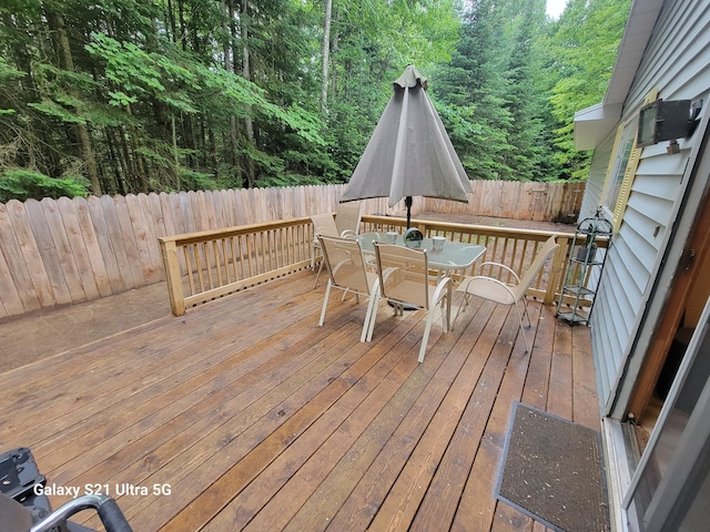 view of wooden terrace