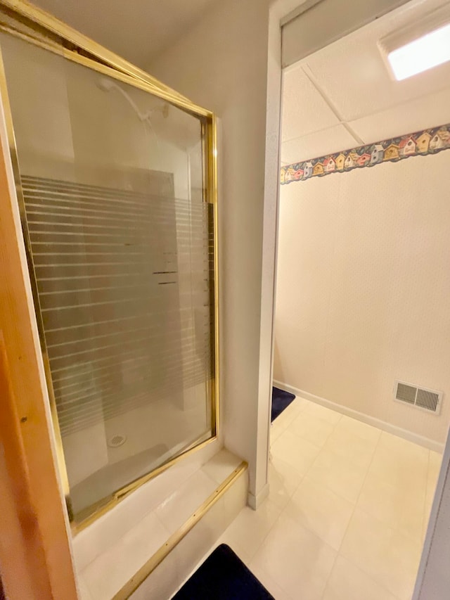 bathroom featuring tile flooring