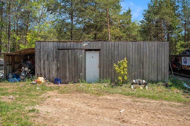 view of outdoor structure