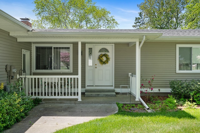 view of exterior entry