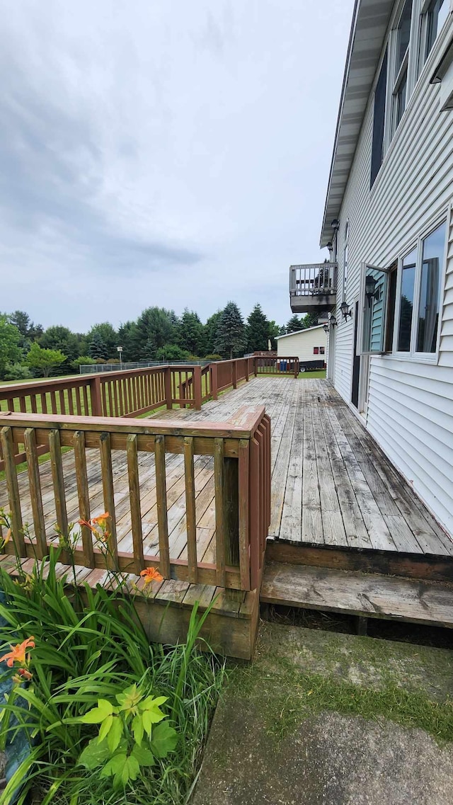 view of wooden deck