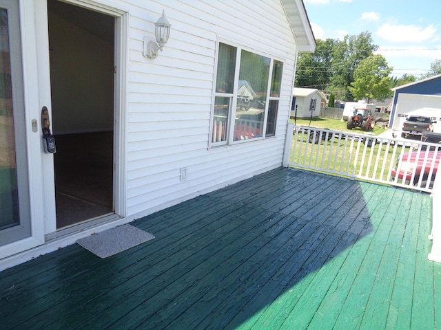 view of wooden deck