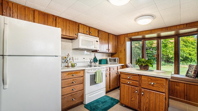 kitchen featuring white appliances