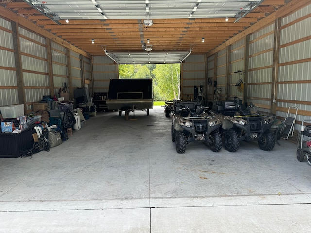 garage with a carport