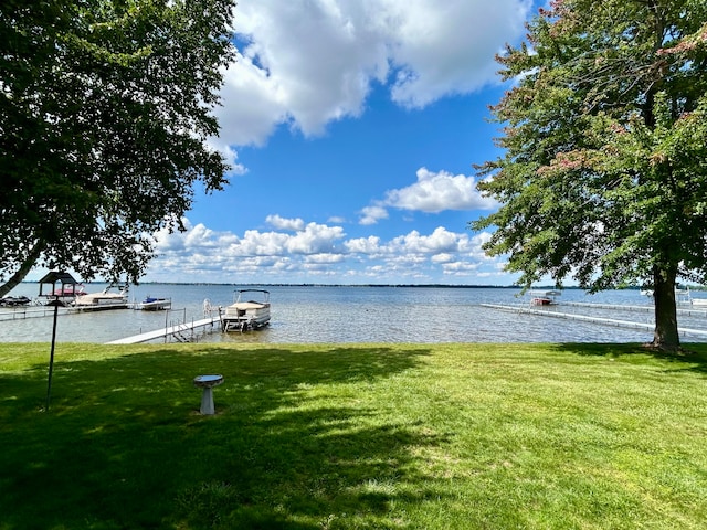 exterior space featuring a dock