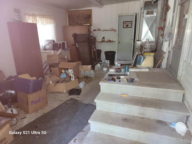 interior space featuring concrete flooring