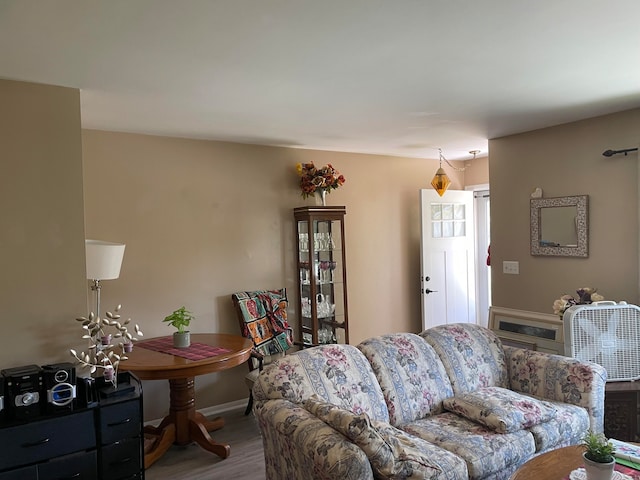 living room featuring hardwood / wood-style floors