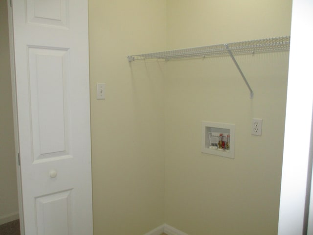 laundry area with hookup for a washing machine