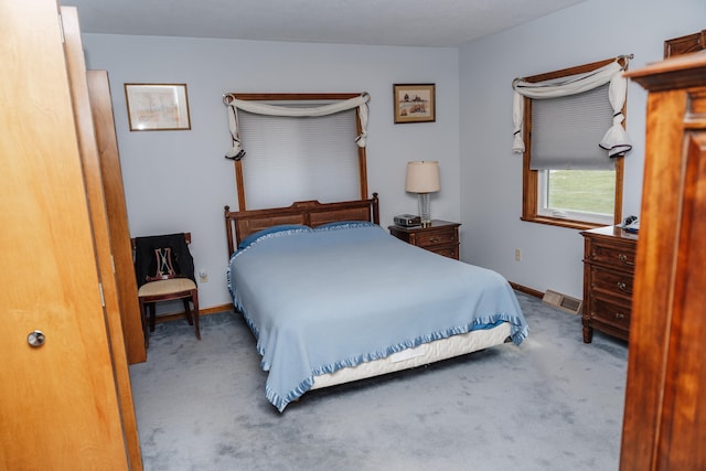 bedroom with carpet floors