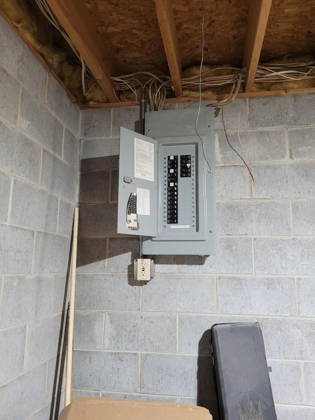 utility room with electric panel