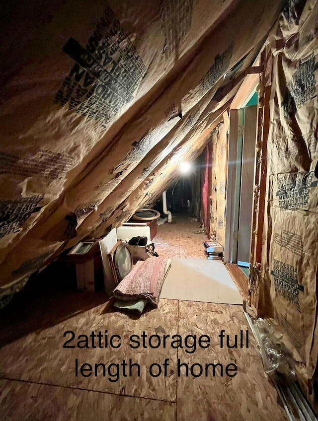 view of attic