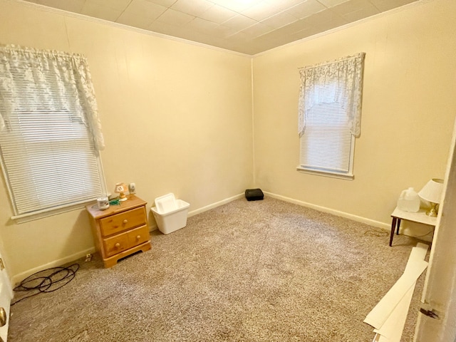 interior space featuring crown molding