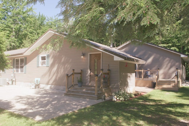 back of house featuring a yard and a patio