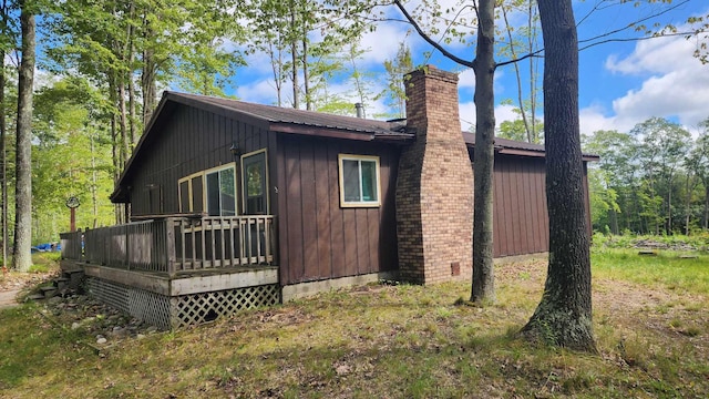 exterior space with a wooden deck