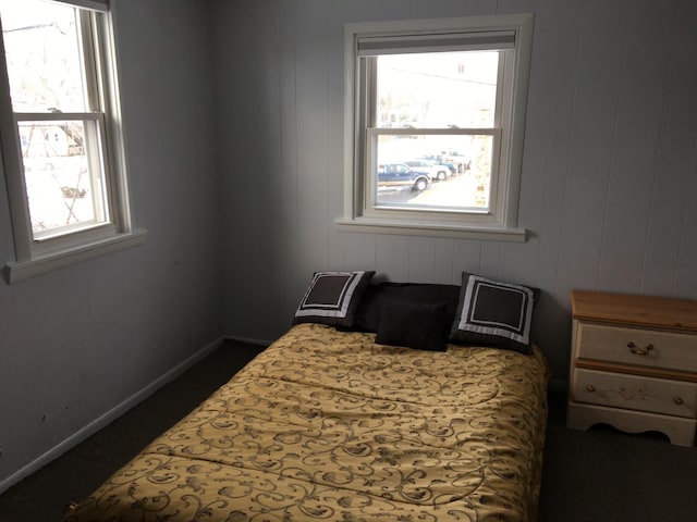 bedroom with multiple windows