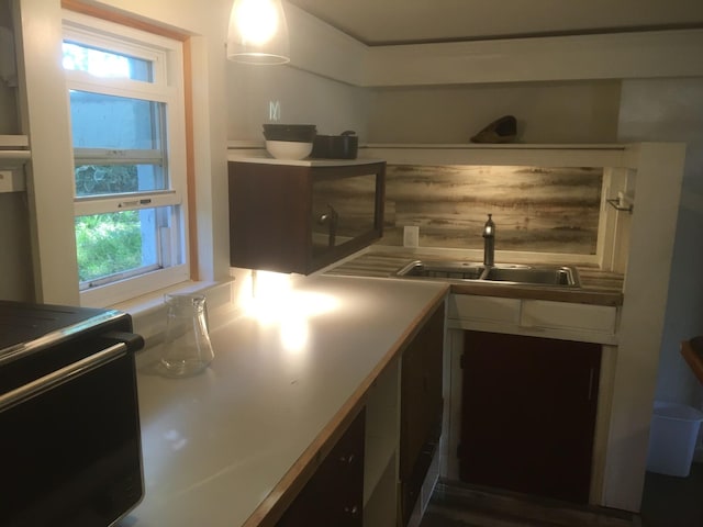 kitchen with sink and a wealth of natural light