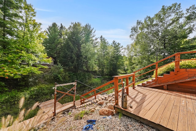 view of yard featuring a deck