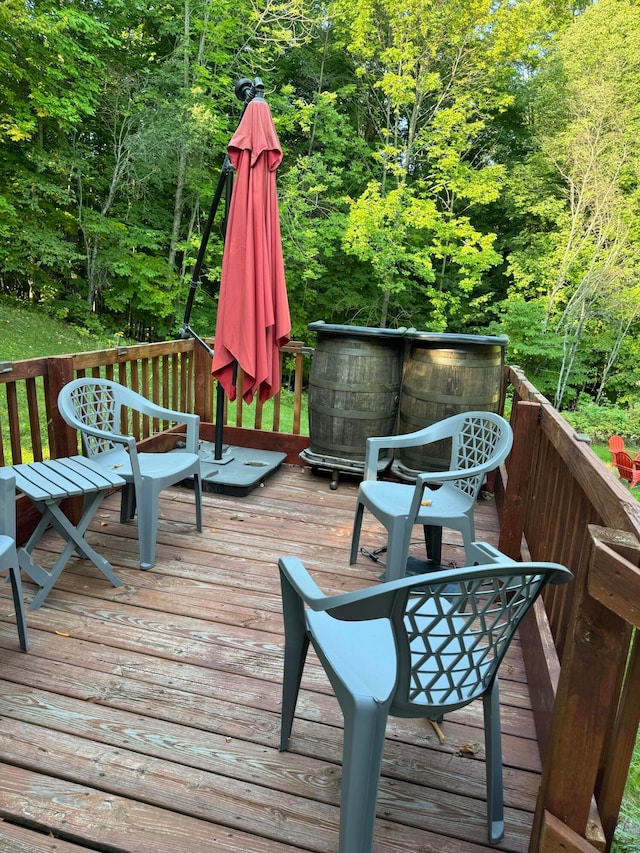 view of wooden terrace