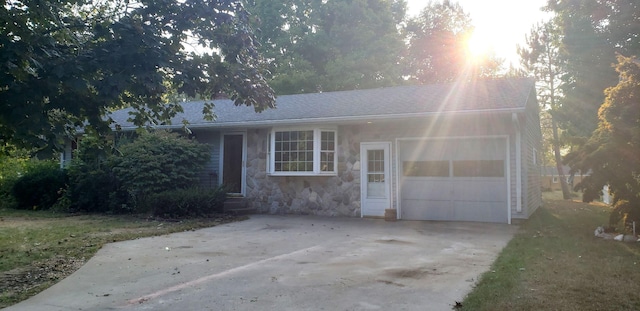 ranch-style house with a garage