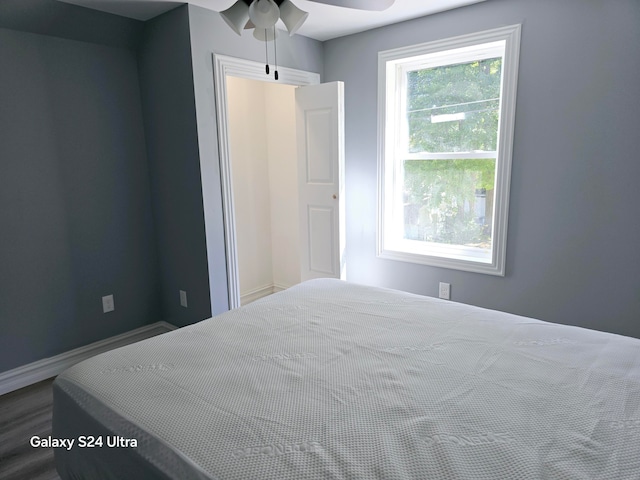 bedroom with ceiling fan