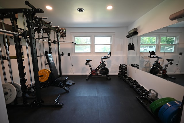 view of exercise room