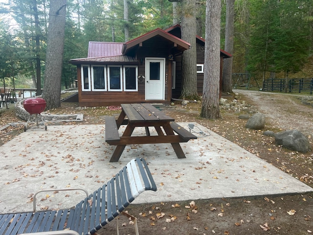 exterior space with a patio