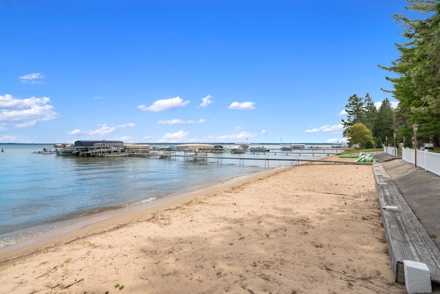 water view with a view of the beach