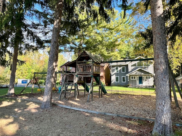 view of jungle gym