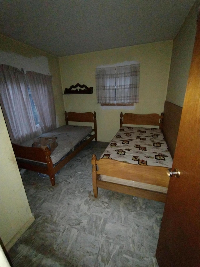 bedroom featuring carpet