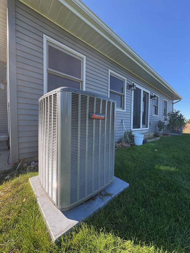 exterior details featuring central AC unit