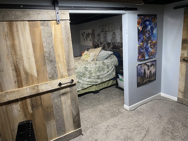 view of carpeted bedroom