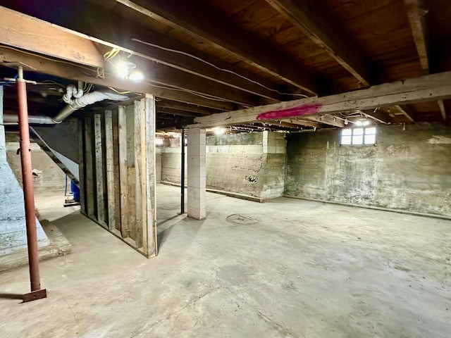 view of basement