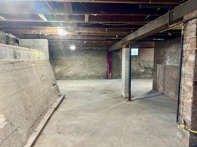 view of basement