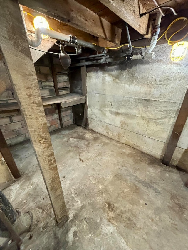 view of basement