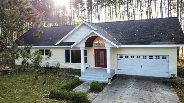 view of front of house featuring a garage