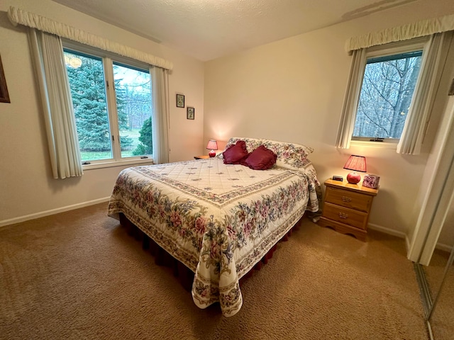 view of carpeted bedroom