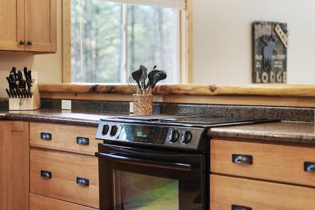 kitchen featuring electric range