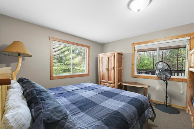 view of carpeted bedroom