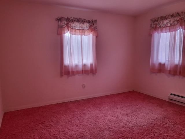 spare room with a wealth of natural light and carpet