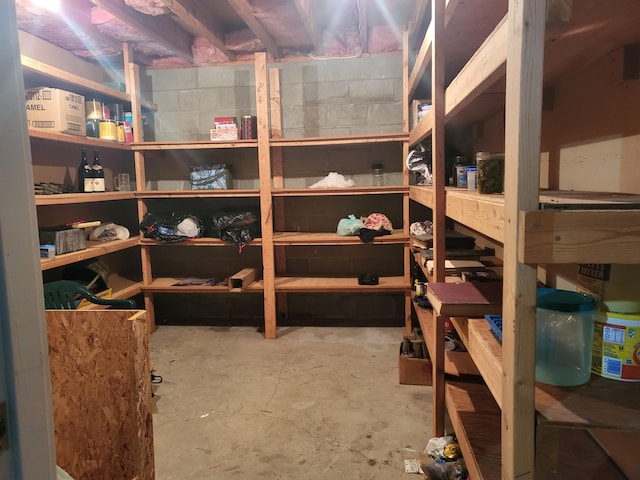 view of storage area