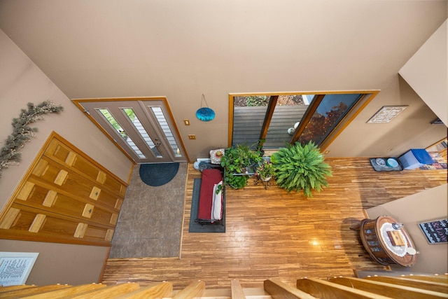 foyer with hardwood / wood-style floors