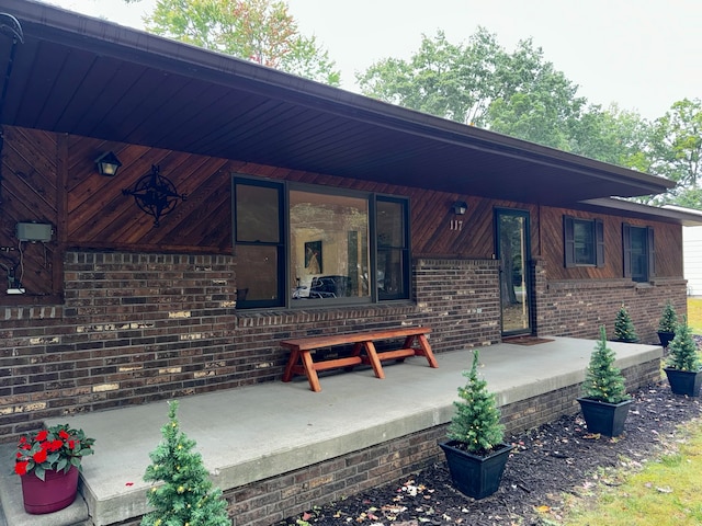 view of patio with a porch