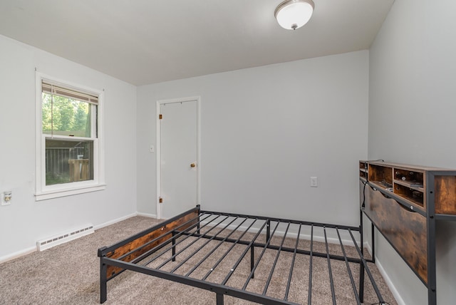 bedroom with carpet