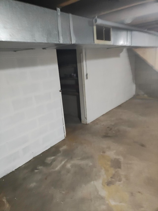 view of basement