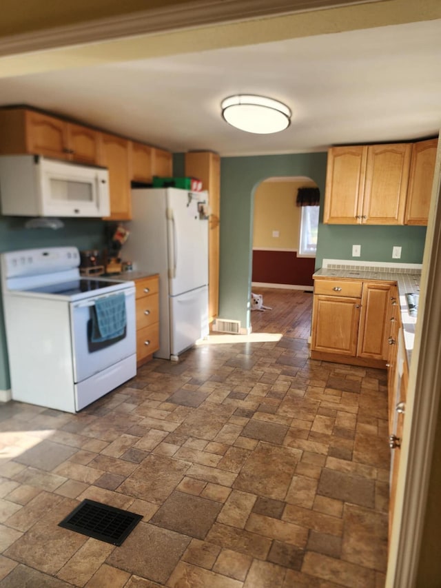 kitchen with white appliances