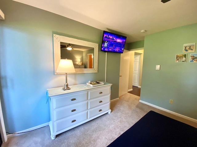 unfurnished bedroom featuring light colored carpet