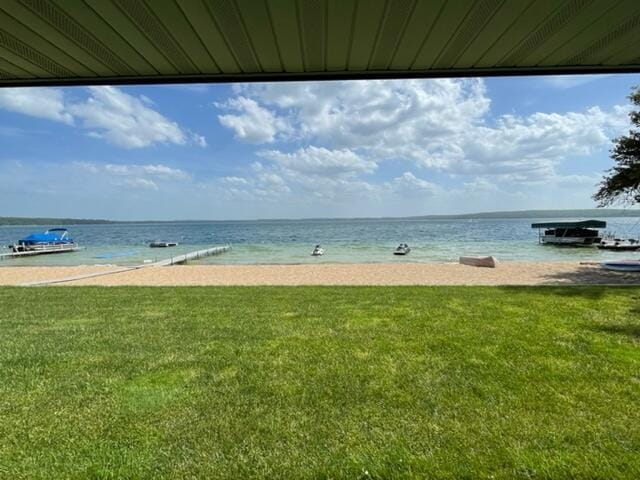 property view of water with a view of the beach