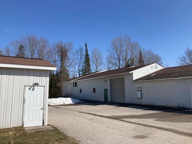 view of home's exterior with a garage