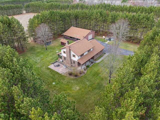 drone / aerial view featuring a rural view